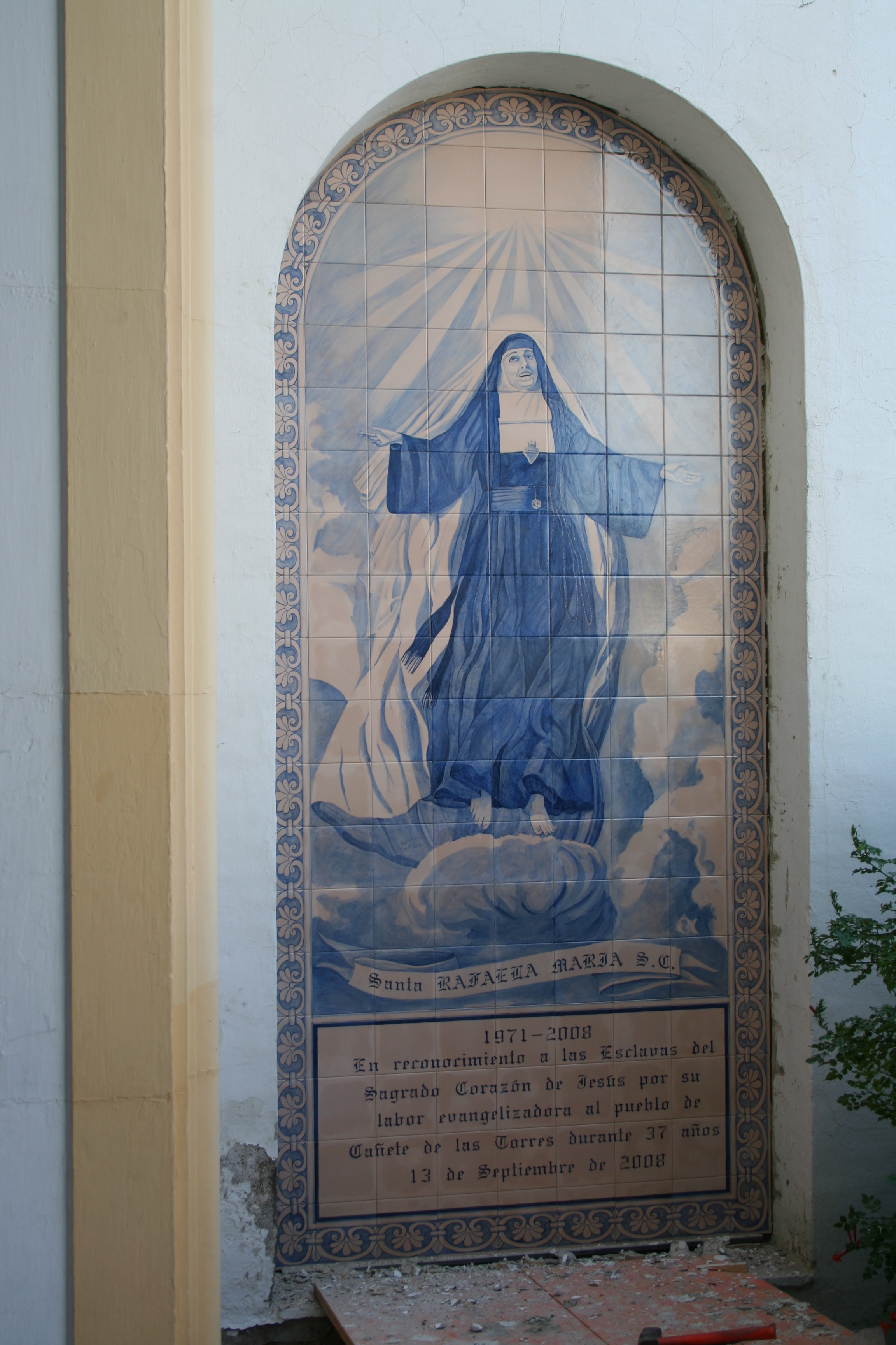 Mural de Santa Rafaela María en Cañete de las Torres provincia de Córdoba, España.