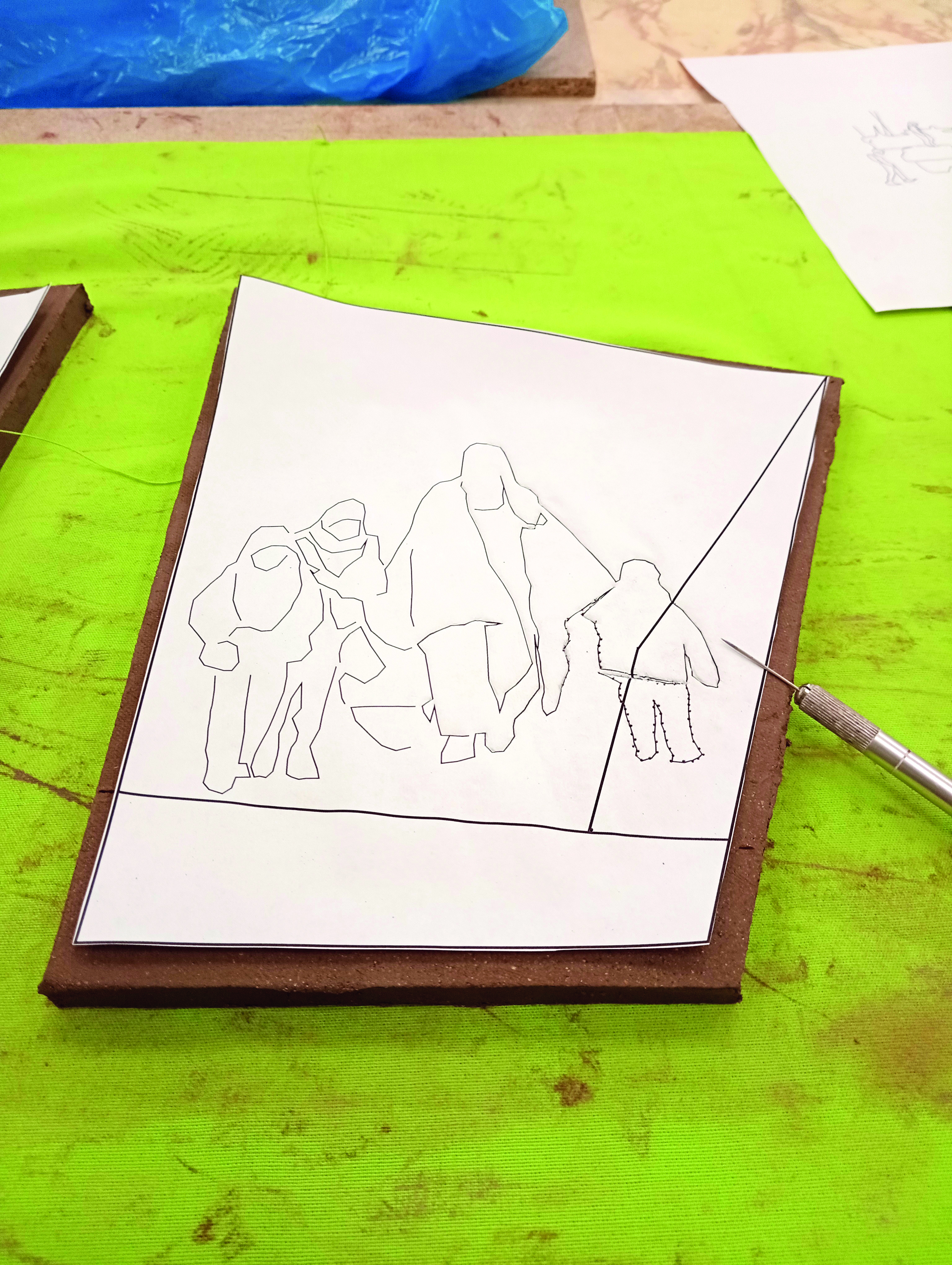 Preparando los dibujos de las piezas