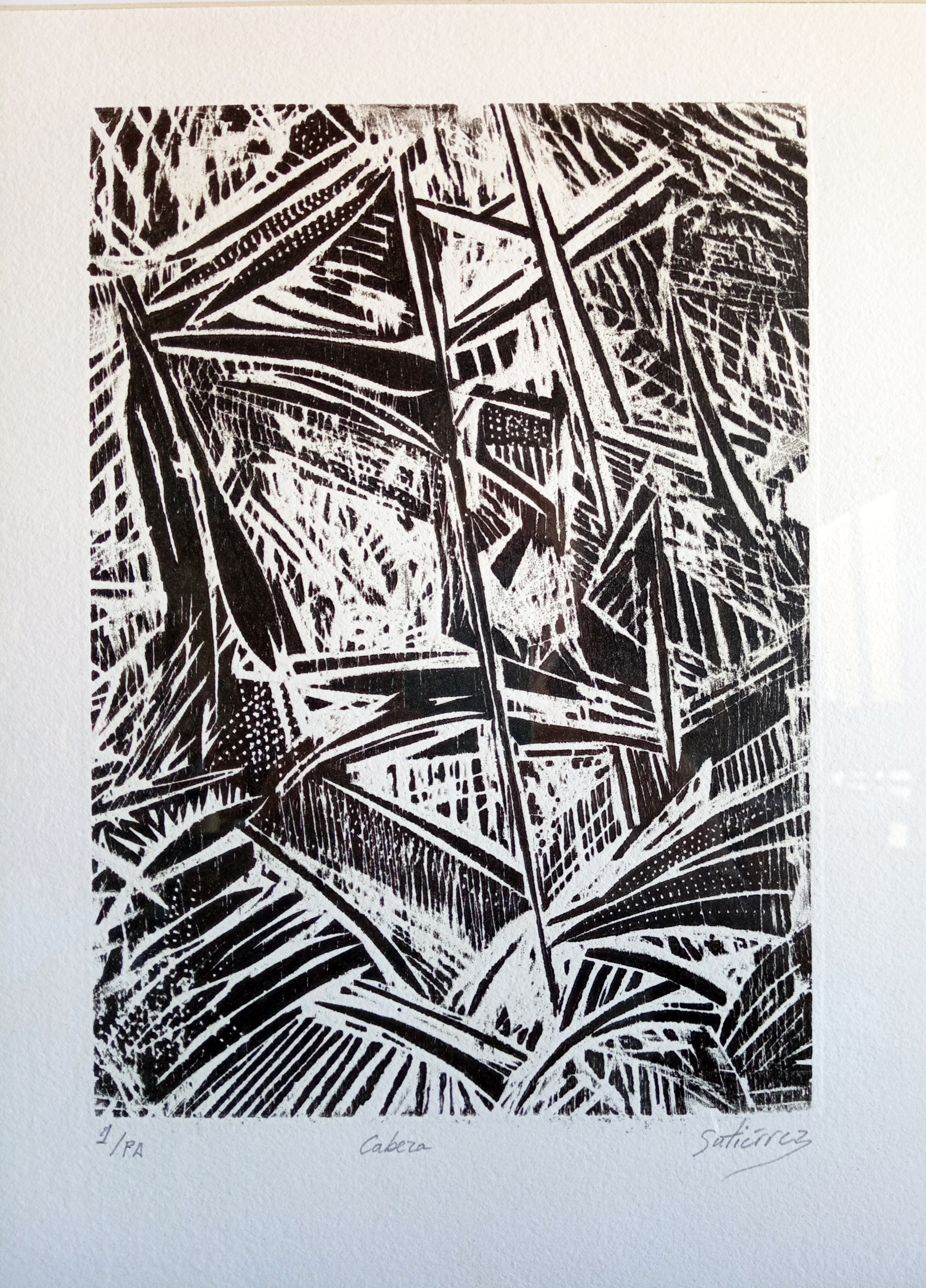 Cabeza Xilografía Juan Manuel Gutiérrez